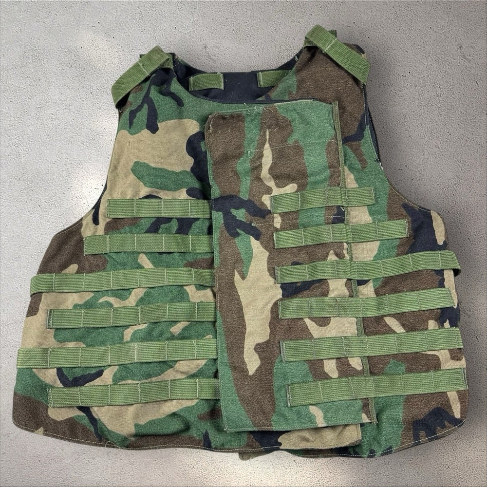 Interceptor Base Vest Size L Without Soft Panels BDU Woodland‎ Camo Point Blank